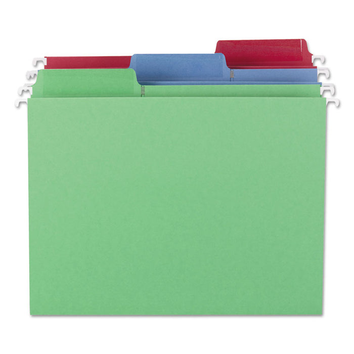 Erasable Folders, Letter Size, 1/3-Cut Tabs, Assorted Colors, 18/Box