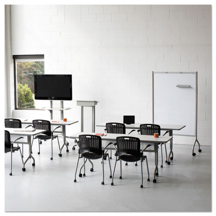 Impromptu Magnetic Whiteboard Collaboration Screen, 42w x 21.5d x 72h, Black/White