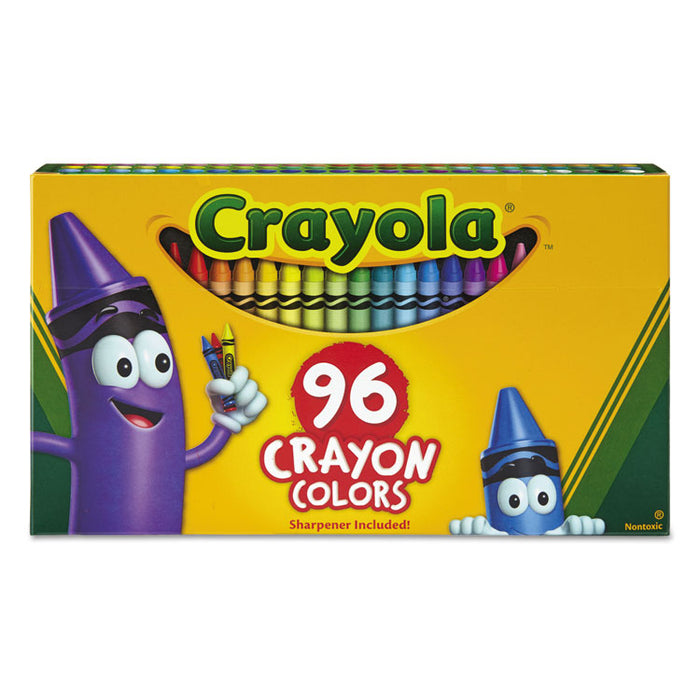 Classic Color Crayons in Flip-Top Pack with Sharpener, 96 Colors