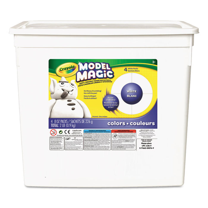 Model Magic Modeling Compound, 8 oz Packs, 4 Packs, White, 2 lbs