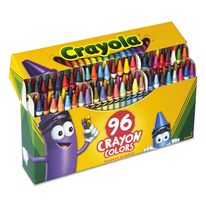 Classic Color Crayons in Flip-Top Pack with Sharpener, 96 Colors