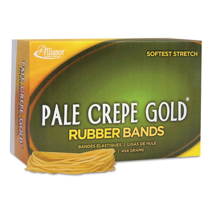 Pale Crepe Gold Rubber Bands, Size 19, 0.04" Gauge, Crepe, 1 lb Box, 1,890/Box