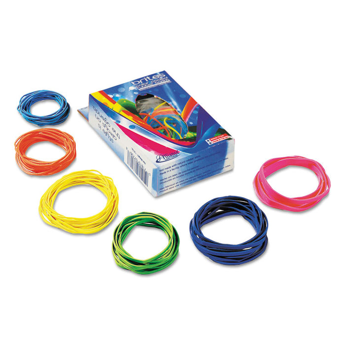 Brites Pic-Pac Rubber Bands, Size 54 (Assorted), 0.04" Gauge, Assorted Colors, 1.5 oz Box, Band-Count Varies