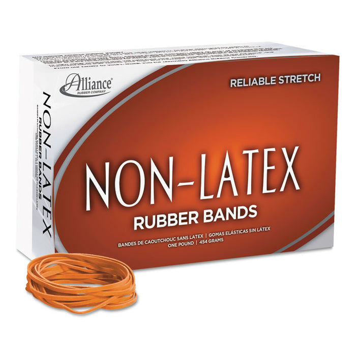 Non-Latex Rubber Bands, Size 33, 0.04" Gauge, Orange, 1 lb Box, 720/Box