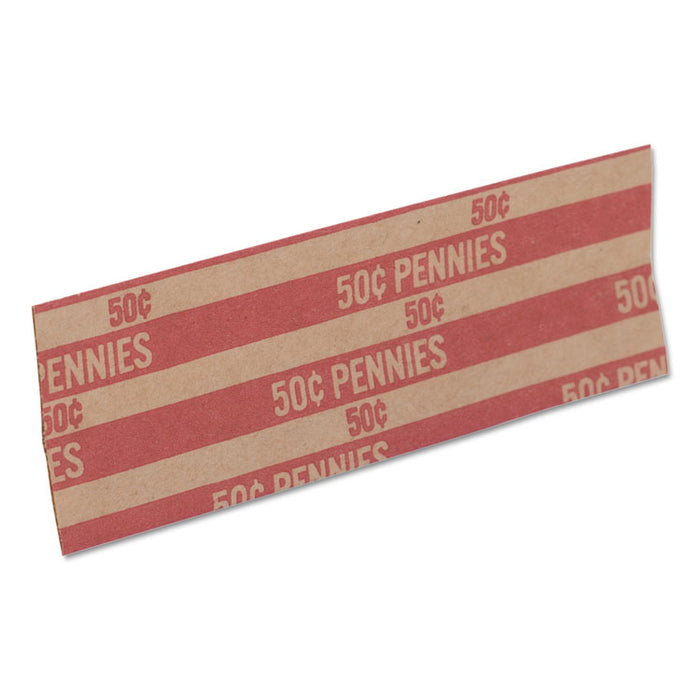 Flat Coin Wrappers, Pennies, $.50, 1000 Wrappers/Box