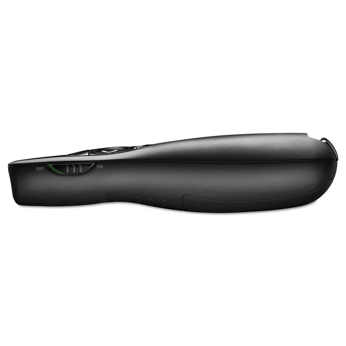 R400 Wireless Presentation Remote with Laser Pointer, 50 ft. Range, Matte Black