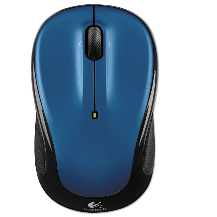 M325 Wireless Mouse, 2.4 GHz Frequency/30 ft Wireless Range, Left/Right Hand Use, Blue