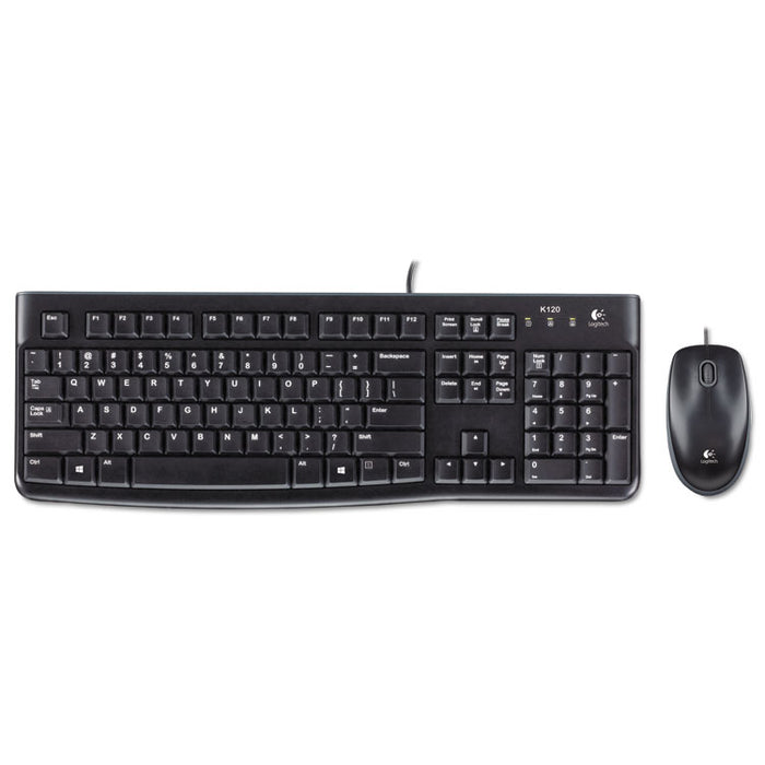 MK120 Wired Keyboard + Mouse Combo, USB 2.0, Black