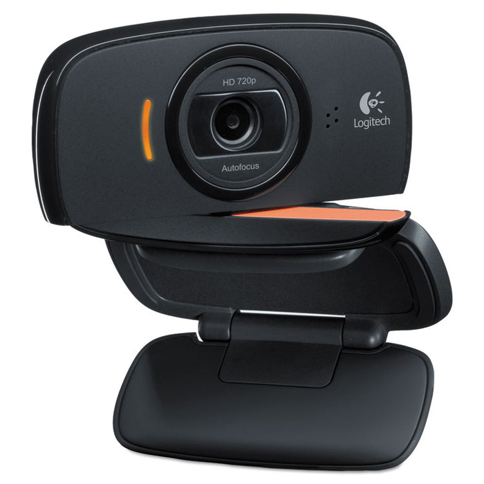 C525 Portable HD Webcam, 1280 pixels x 720 pixels, 1 Mpixel, Black