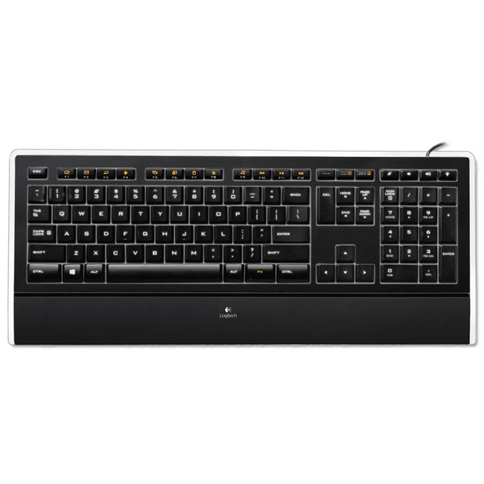 K740 Illuminated Wired Keyboard, USB, Black