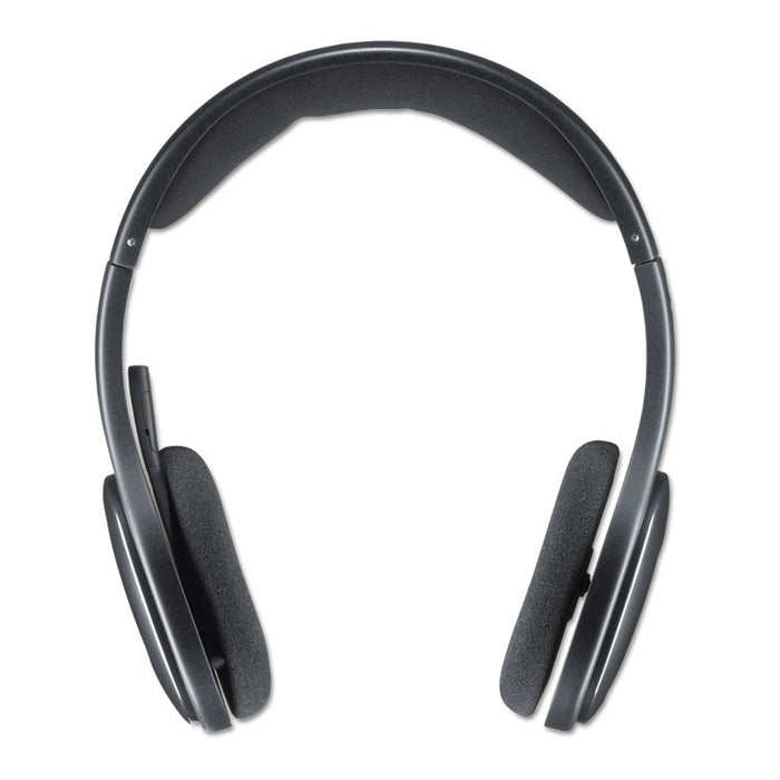 H800 Binaural Over-the-Head Wireless Bluetooth Headset, 4 ft Range, Black