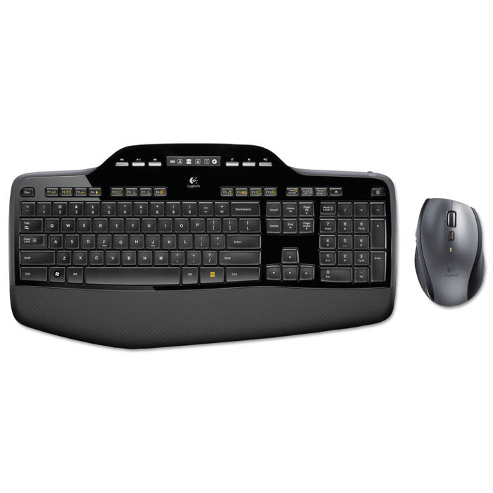 MK710 Wireless Keyboard + Mouse Combo, 2.4 GHz Frequency/30 ft Wireless Range, Black