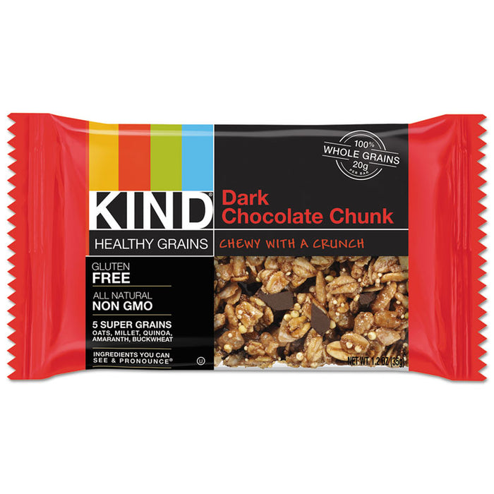 Healthy Grains Bar, Dark Chocolate Chunk, 1.2 oz, 12/Box