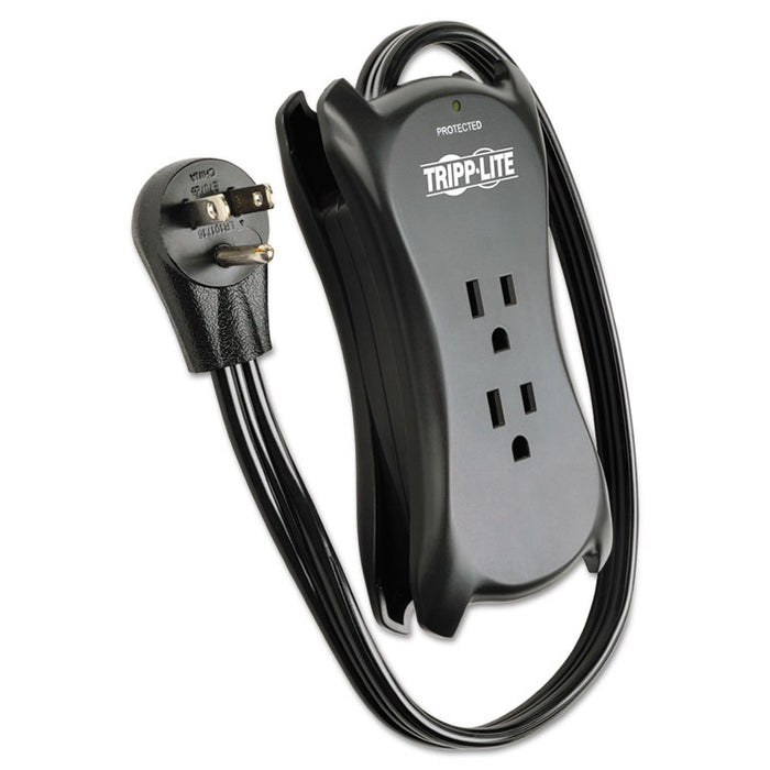 Protect It! Travel-Size Surge Protector, 3 Outlets/2 USB, 1-1/2 ft Cord, 1050 J