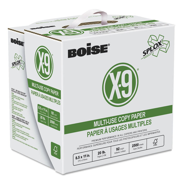 X-9 SPLOX Multi-Use Paper , 92 Bright, 3-Hole, 20 lb, 8.5 x 11, White, 2500 Sheets/Carton