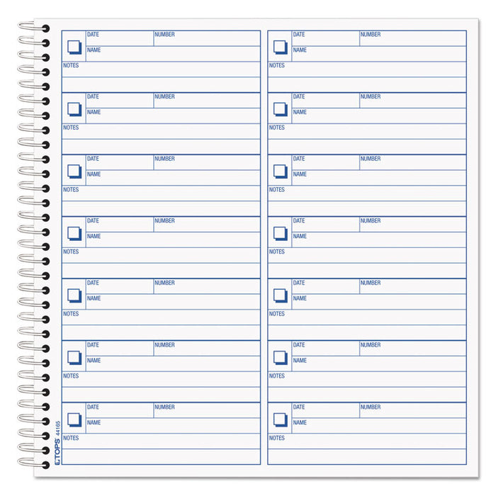 Voice Mail Log Book, 8 1/2 X 8-1/4, 1,400-Message Book