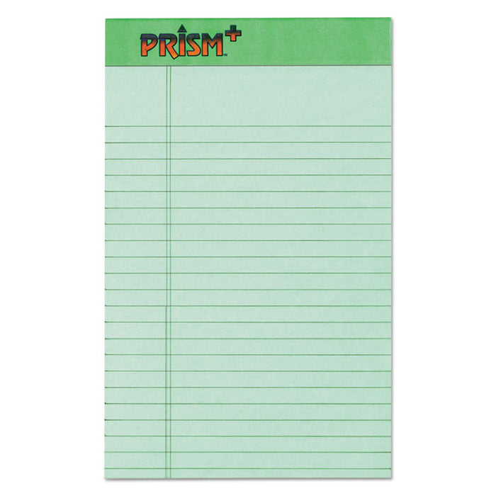 Prism + Colored Writing Pads, Narrow Rule, 50 Pastel Green 5 x 8 Sheets, 12/Pack