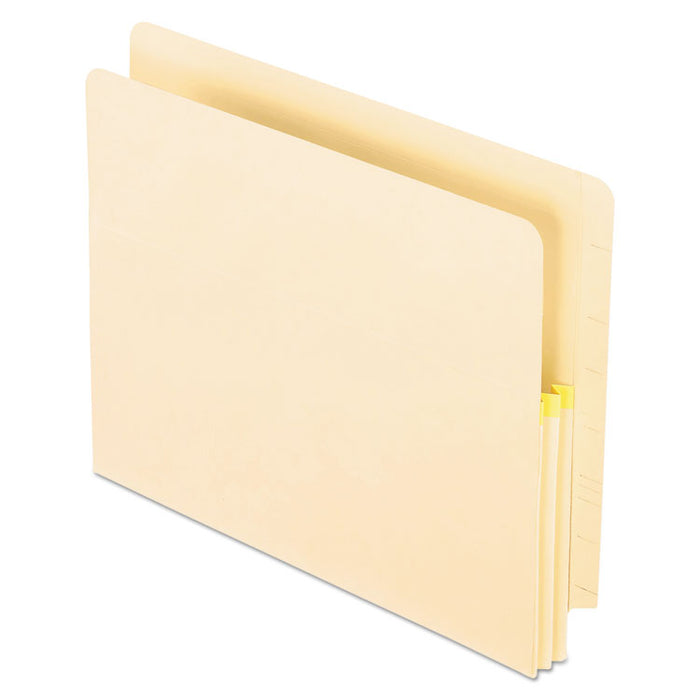 Convertible End Tab File Pockets, 1.75" Expansion, Letter Size, Manila, 25/Box