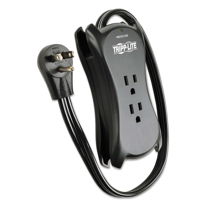 Protect It! Travel-Size Surge Protector, 3 Outlets/2 USB, 1-1/2 ft Cord, 1050 J