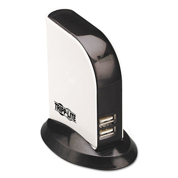USB 2.0 Hub, 7 Ports, Black/White