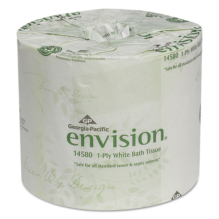 One-Ply Bathroom Tissue, Septic Safe, 1-Ply, White, 1210 Sheets/Roll, 80 Rolls/Carton