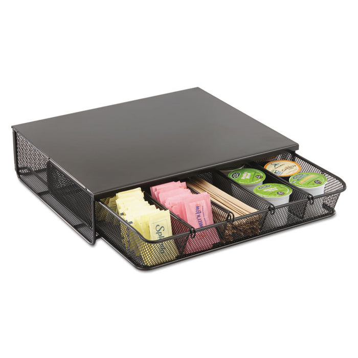 One Drawer Hospitality Organizer, 5 Compartments, 12 1/2 x 11 1/4 x 3 1/4, Bk