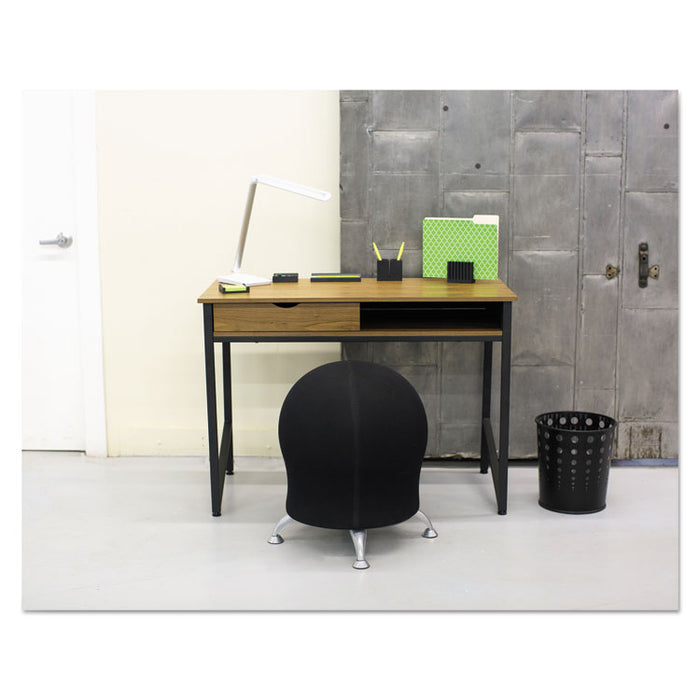 Onyx Round Mesh Wastebasket, Steel Mesh, 5 gal, Black