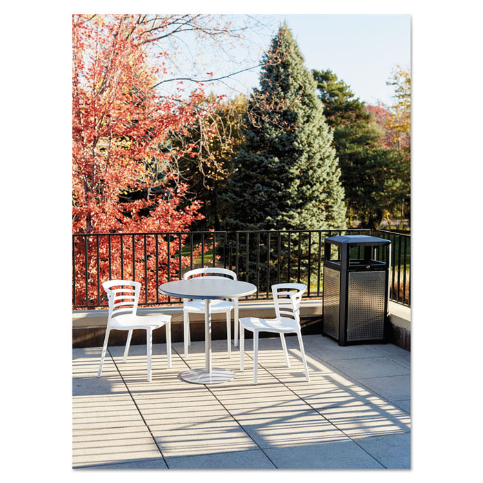 Evos Series Steel Waste Container, 38 gal, Black