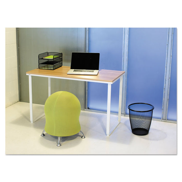 Onyx Round Mesh Wastebasket, Steel Mesh, 5 gal, Black