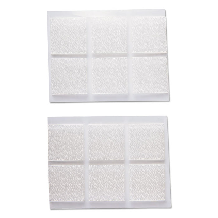 Outdoor Fasteners, 0.88" x 0.88", Clear, 6/Pack