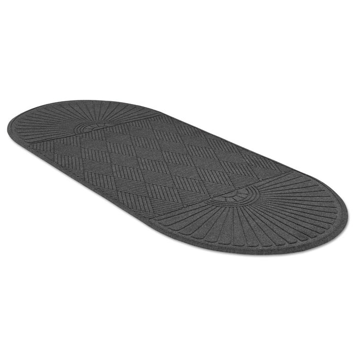 EcoGuard Diamond Floor Mat, Double Fan, 48 x 96, Charcoal