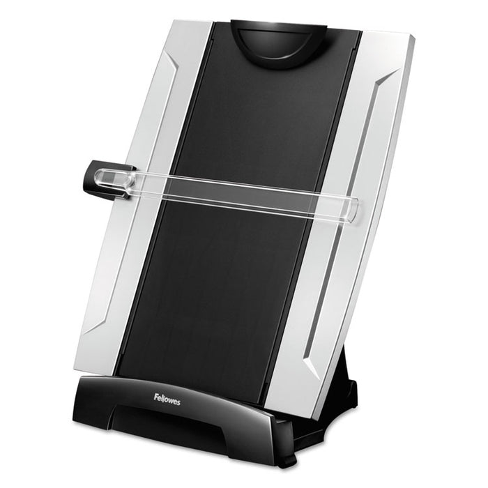 Office Suites Desktop Copyholder, Plastic, 150 Sheet Capacity, Black/Silver