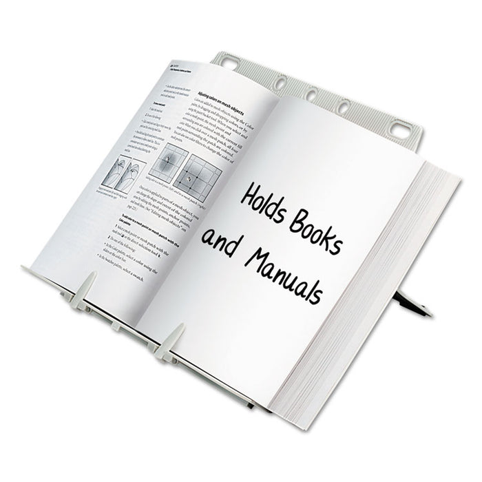 BookLift Copyholder, Plastic, One Book/Pad, Platinum