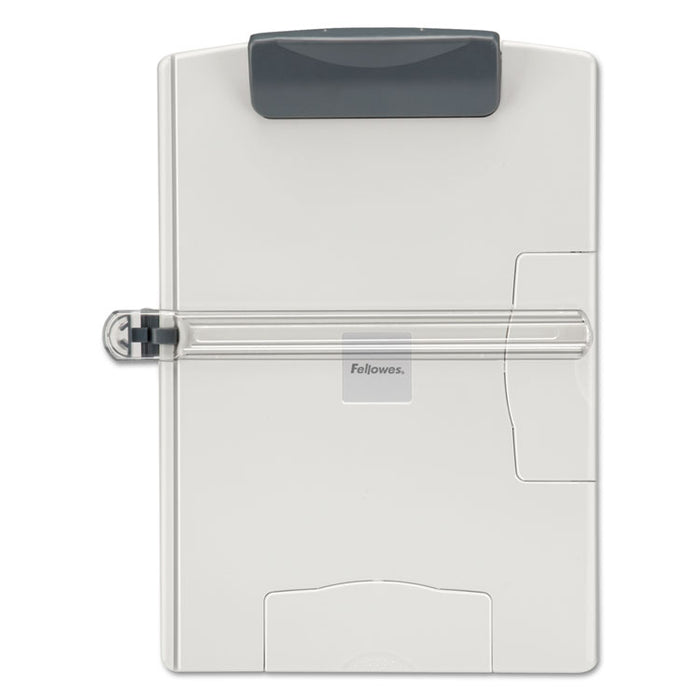 Desktop Easel-Style Copyholder, Plastic, 150 Sheet Capacity, Platinum/Gray
