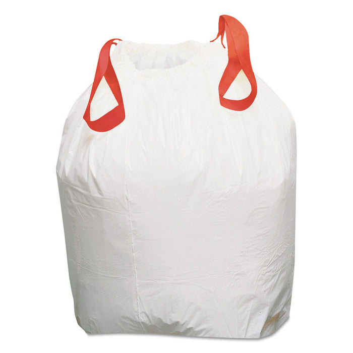 Heavy-Duty Trash Bags, 13 gal, 0.9 mil, 24.5" x 27.38", White, 200/Box
