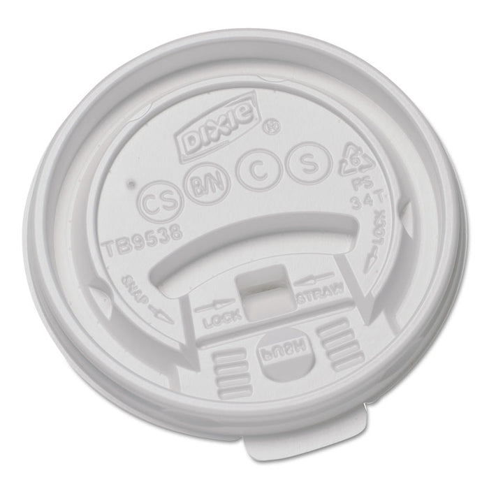 Plastic Lids for Hot Drink Cups, 8oz, White, 1000/Carton