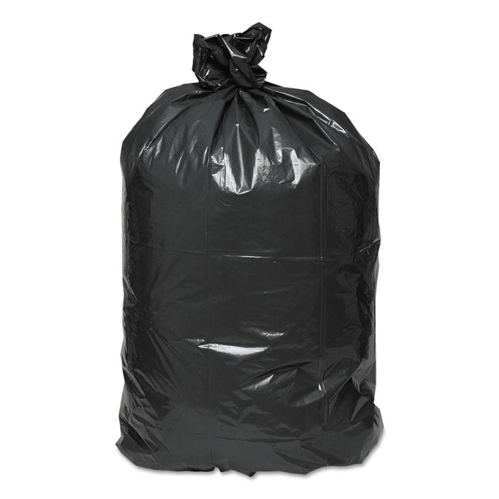 Linear Low Density Recycled Can Liners, 60 gal, 2 mil, 38" x 58", Black, 100/Carton
