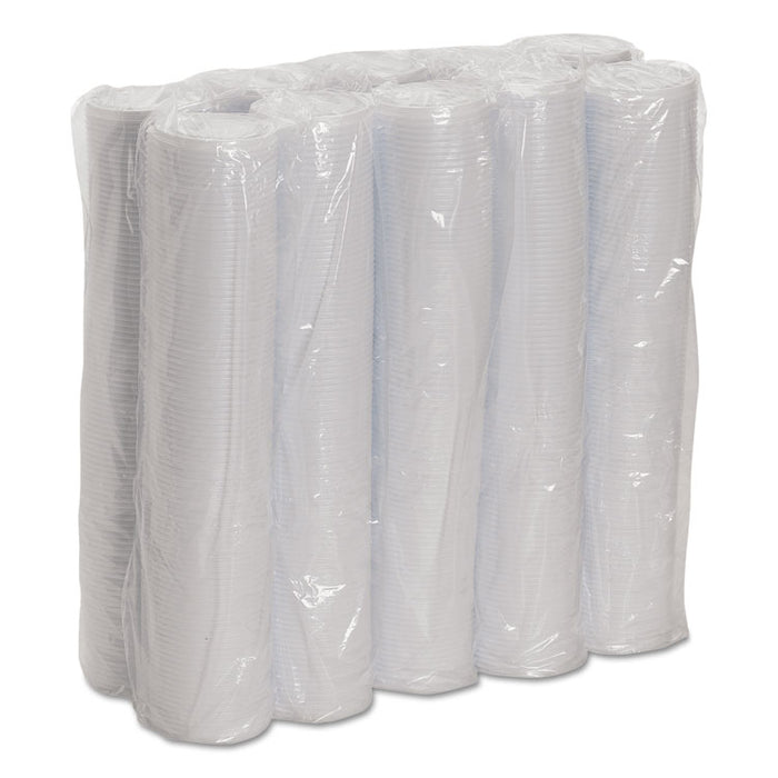Plastic Lids for Hot Drink Cups, 12 & 16oz, White, 1000/Carton