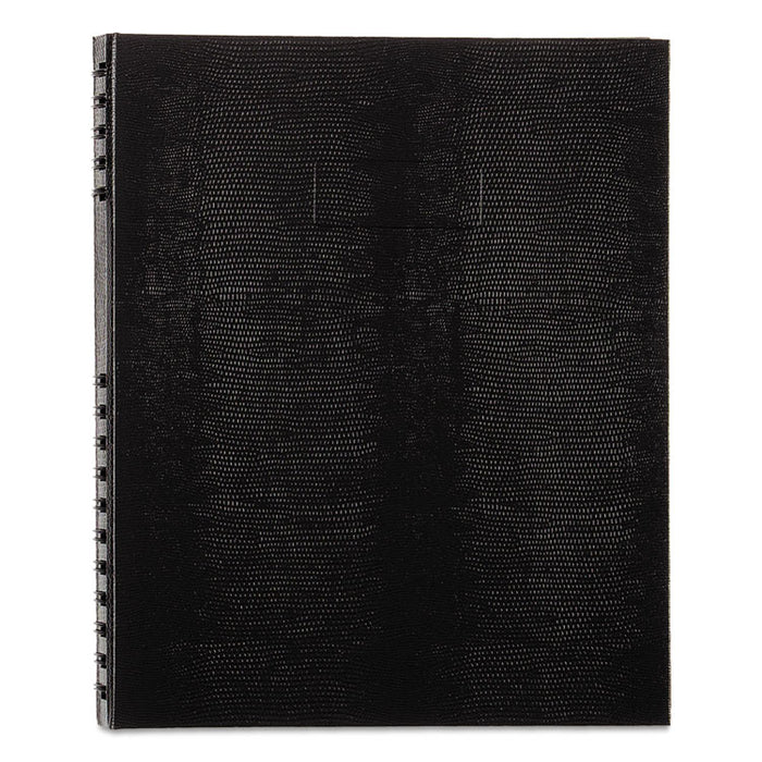 NotePro Notebook, 1 Subject, Medium/College Rule, Black Cover, 11 x 8.5, 100 Sheets