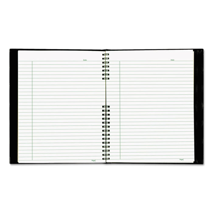 EcoLogix NotePro Executive Notebook, 1 Subject, Medium/College Rule, Black Cover, 9.25 x 7.25, 75 Sheets