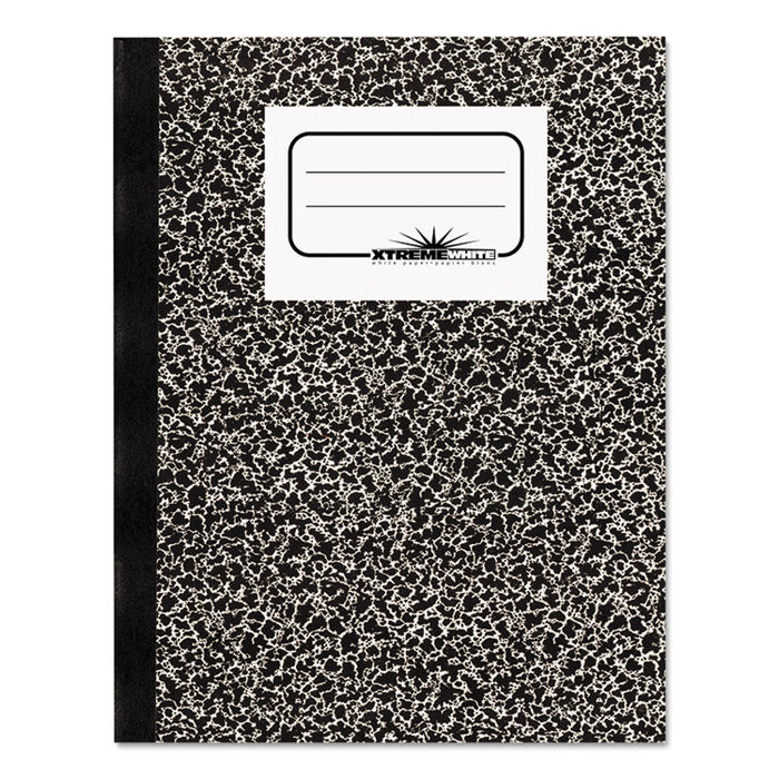 Composition Notebook, Wide/Legal Rule, Black Marble Cover, 10 x 7.88, 80 Sheets