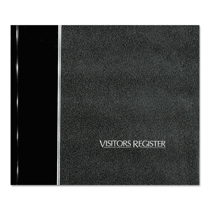 Hardcover Visitor Register Book, Black Cover, 9.78 x 8.5 Sheets, 128 Sheets/Book