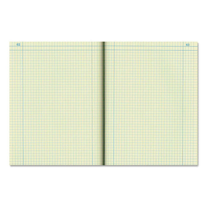 Computation Notebook, 4 sq/in Quadrille Rule, 11.75 x 9.25, Green Tint, 75 Sheets