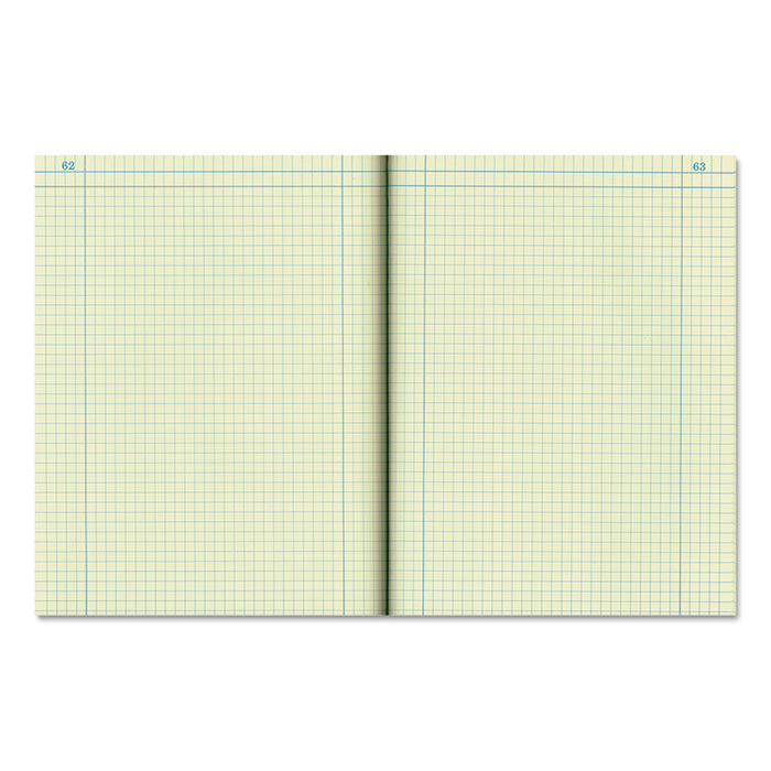 Computation Notebook, 4 sq/in Quadrille Rule, 11.75 x 9.25, Green Tint, 75 Sheets