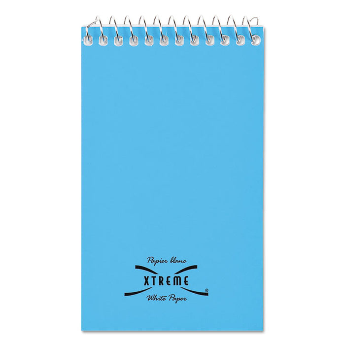 Paper Blanc Xtreme White Wirebound Memo Pads, Narrow Rule, Randomly Assorted Cover Colors, 60 White 3 x 5 Sheets
