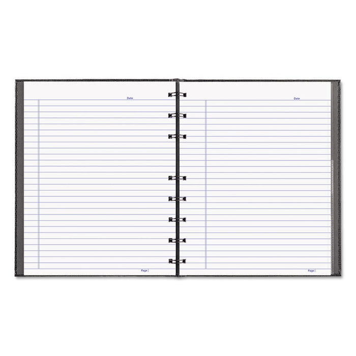 NotePro Notebook, 1 Subject, Narrow Rule, Black Cover, 9.25 x 7.25, 75 Sheets