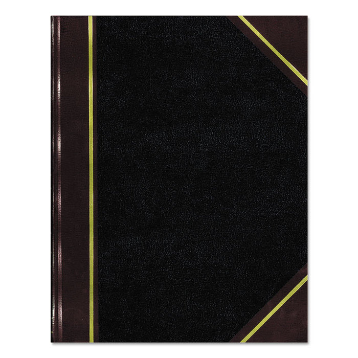 Texthide Eye-Ease Record Book, Black/Burgundy/Gold Cover, 14.25 x 8.75 Sheets, 300 Sheets/Book