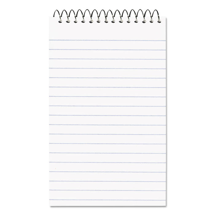 Paper Blanc Xtreme White Wirebound Memo Pads, Narrow Rule, Randomly Assorted Cover Colors, 60 White 3 x 5 Sheets