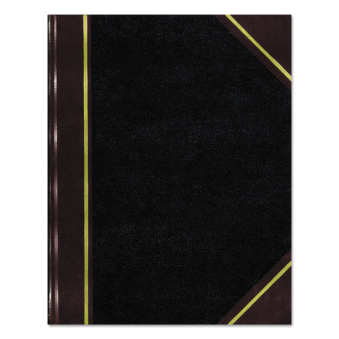 Texthide Eye-Ease Record Book, Black/Burgundy/Gold Cover, 10.38 x 8.38 Sheets, 300 Sheets/Book