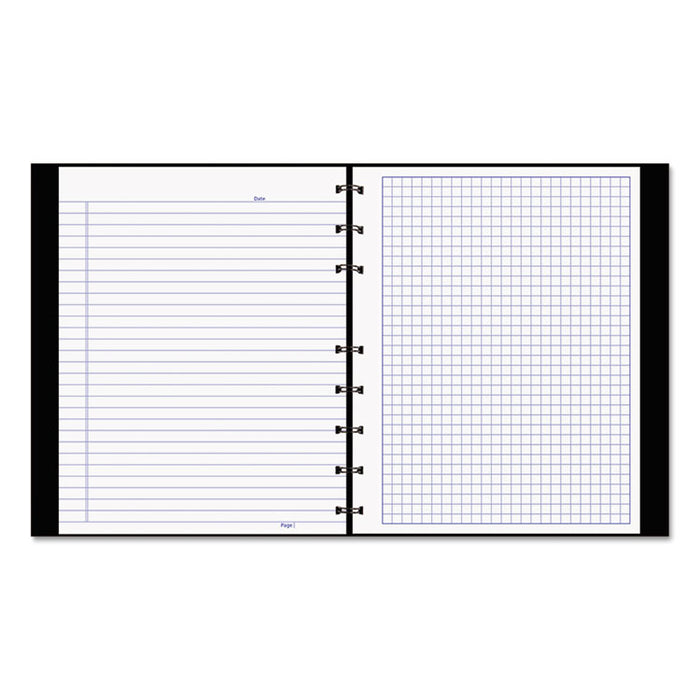 NotePro Quad Computation Notebook, Data-Lab-Record Format, Narrow Rule/Quadrille Rule, Black Cover, 9.25 x 7.25, 96 Sheets